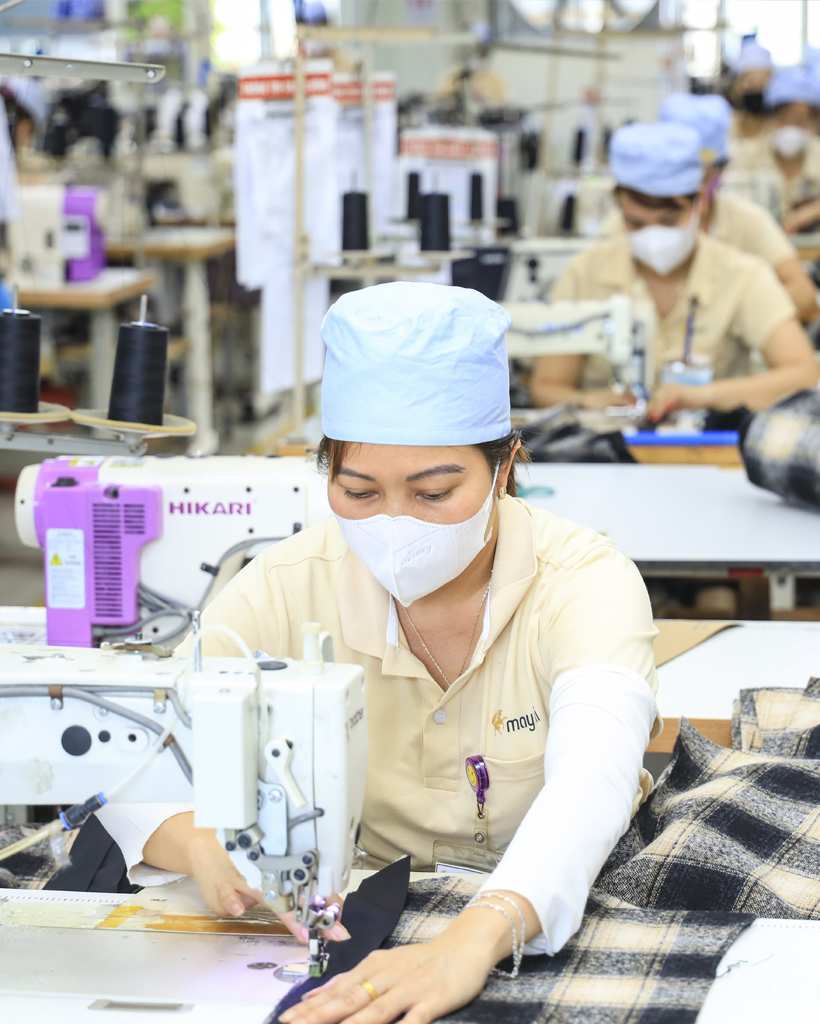 Woman working in textile industry